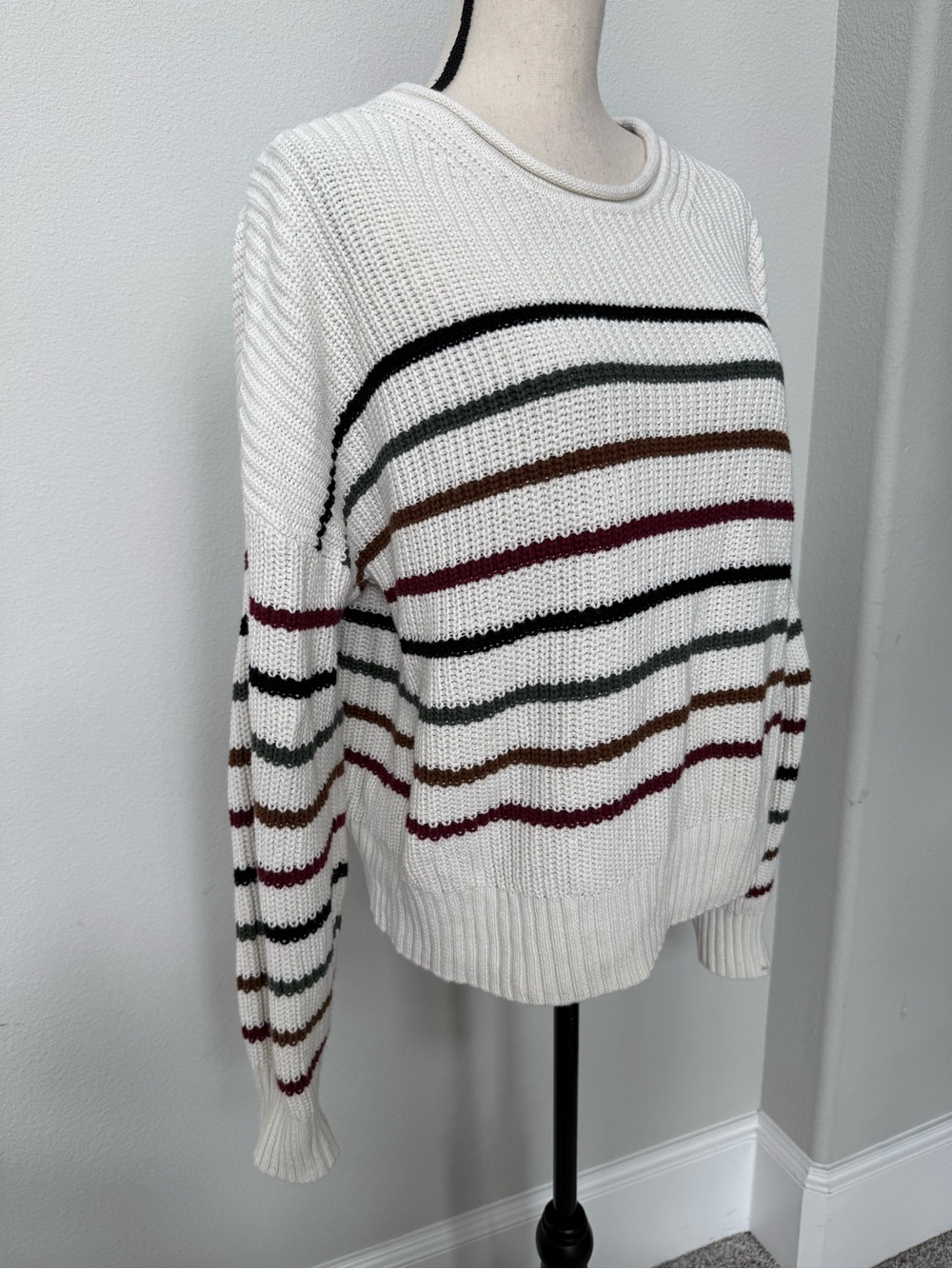GAP Striped Crewneck Cotton Sweater - Picture 3 of 11